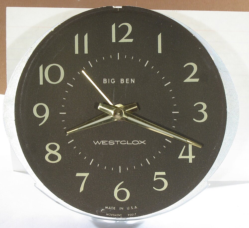 Westclox Big Ben Style 8 White Luminous. Westclox Big Ben Style 8 White Luminous Clock Example Photo