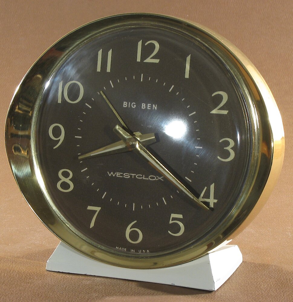 Westclox Big Ben Style 8 White Luminous. Westclox Big Ben Style 8 White Luminous Clock Example Photo