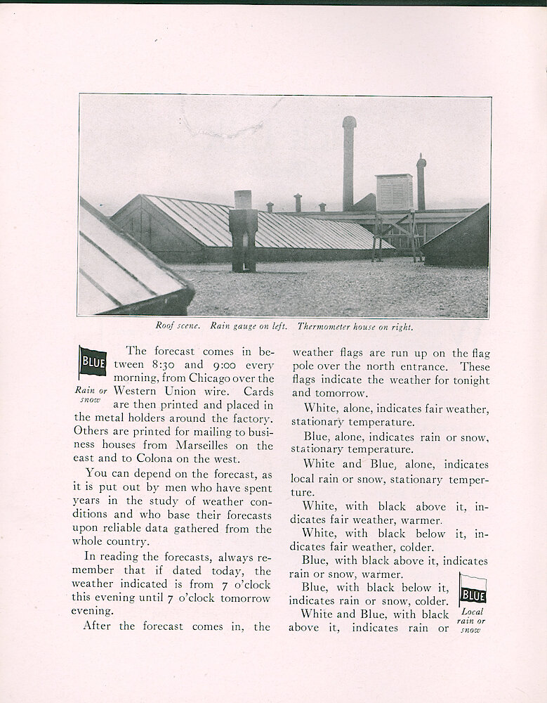 Westclox Tick Talk, May 1919 (Factory Edition), Vol. 4 No. 11 > 2. Article: "About The Weather"