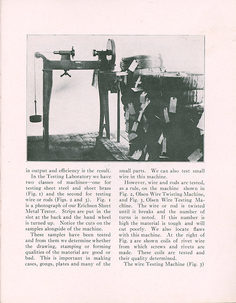 Westclox Tick Talk, October 1919 (Factory Edition), Vol. 5 No. 4 > 5. Article: "Quality And Material"
