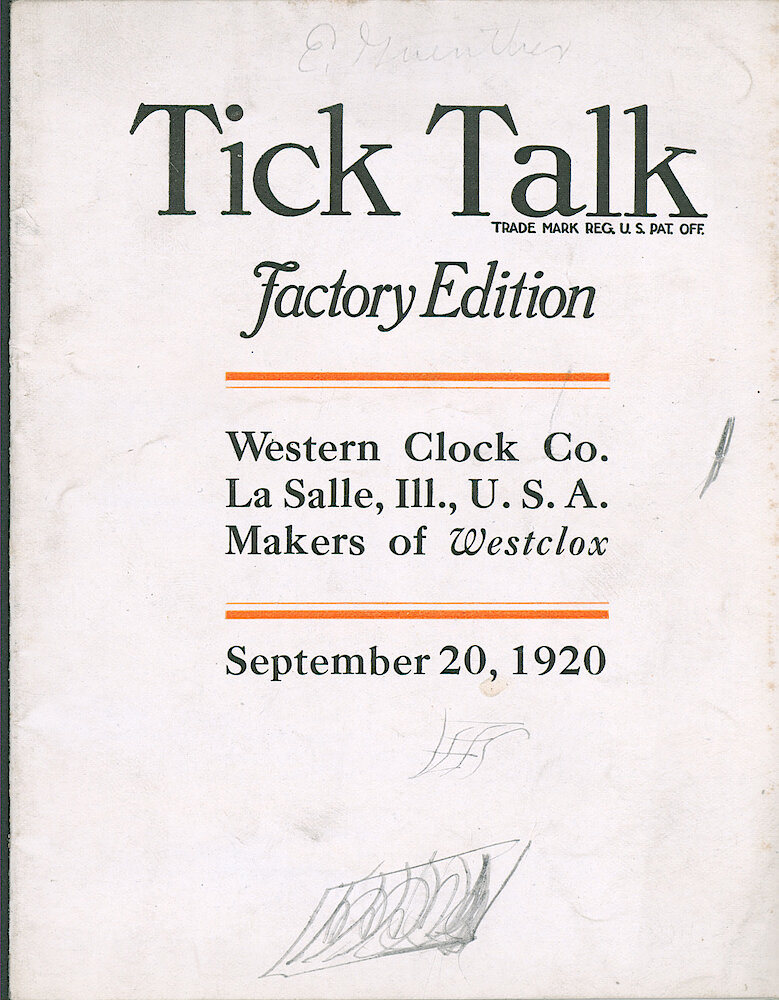 Westclox Tick Talk, September 20, 1920 (Factory Edition) Vol. 6 No. 5 > F