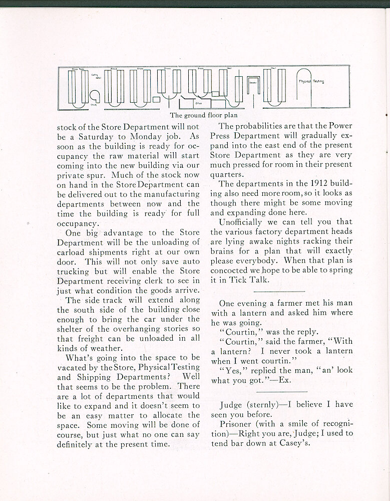 Westclox Tick Talk, September 20,1922 (Factory Edition), Vol. 8 No. 6 > 6. Factory: "New Five Story Building Soon To Be Occupied"