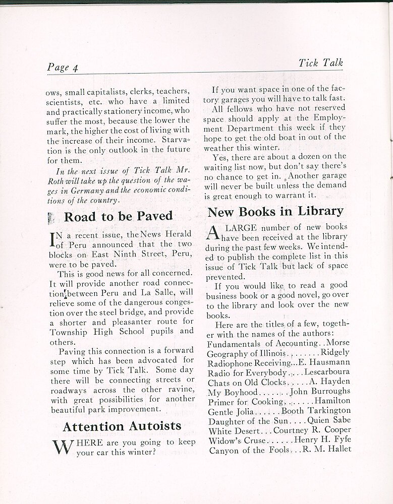 Westclox Tick Talk, October 5, 1922 (Factory Edition), Vol. 8 No. 7 > 4. Article: "My Impressions Of Europe, By E. Roth"