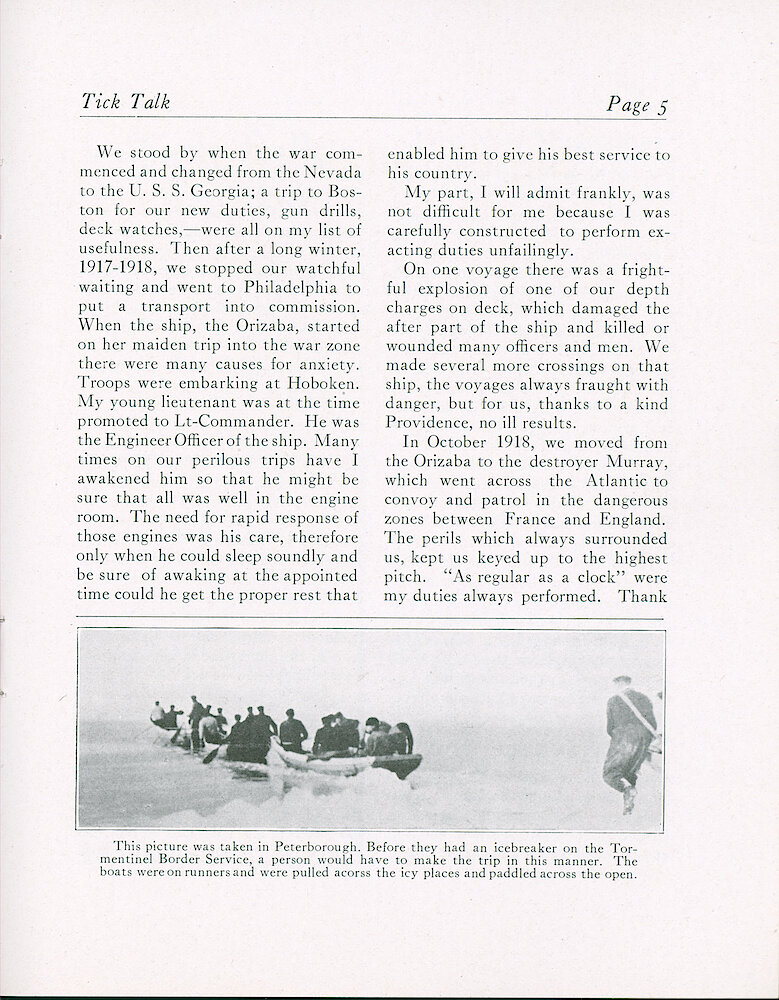 Westclox Tick Talk, November 20, 1922 (Factory Edition), Vol. 8 No. 10 > 5. Article: "Big Ben&039;s Busy Life"