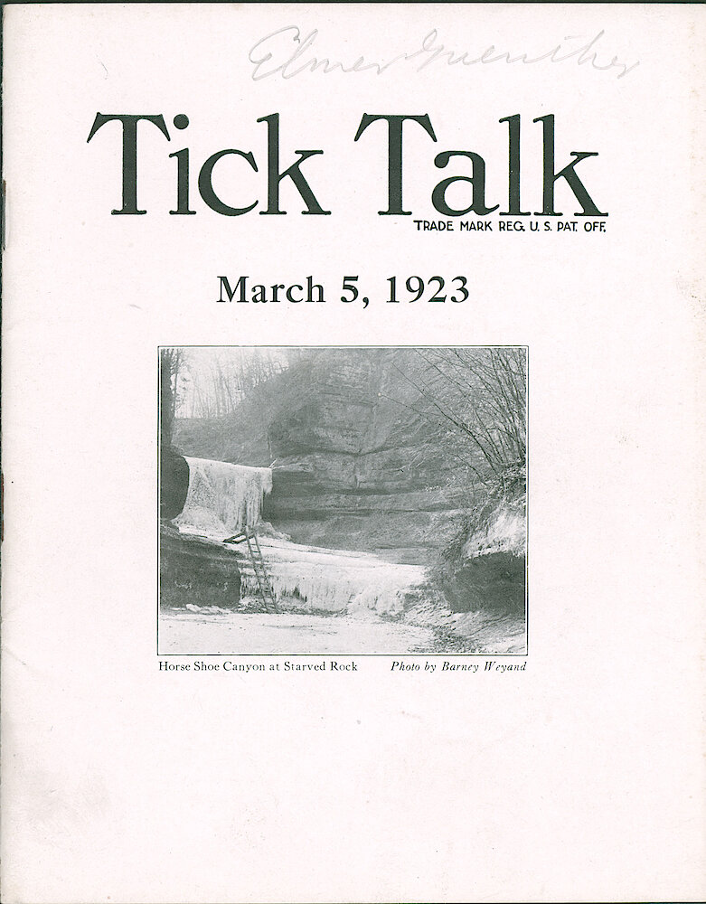 Westclox Tick Talk, March 5, 1923 (Factory Edition), Vol. 8 No. 17 > F. Picture: "Horse Shoe Canyon At Starved Rock" By Barney Weyand