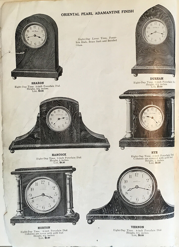 1813 - 1913 Centennial Catalog - Seth Thomas Clock Company Catalog No. 700 > 4