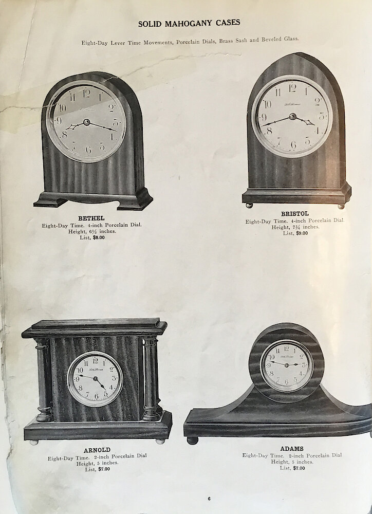 1813 - 1913 Centennial Catalog - Seth Thomas Clock Company Catalog No. 700 > 6