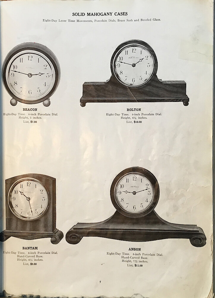 1813 - 1913 Centennial Catalog - Seth Thomas Clock Company Catalog No. 700 > 7