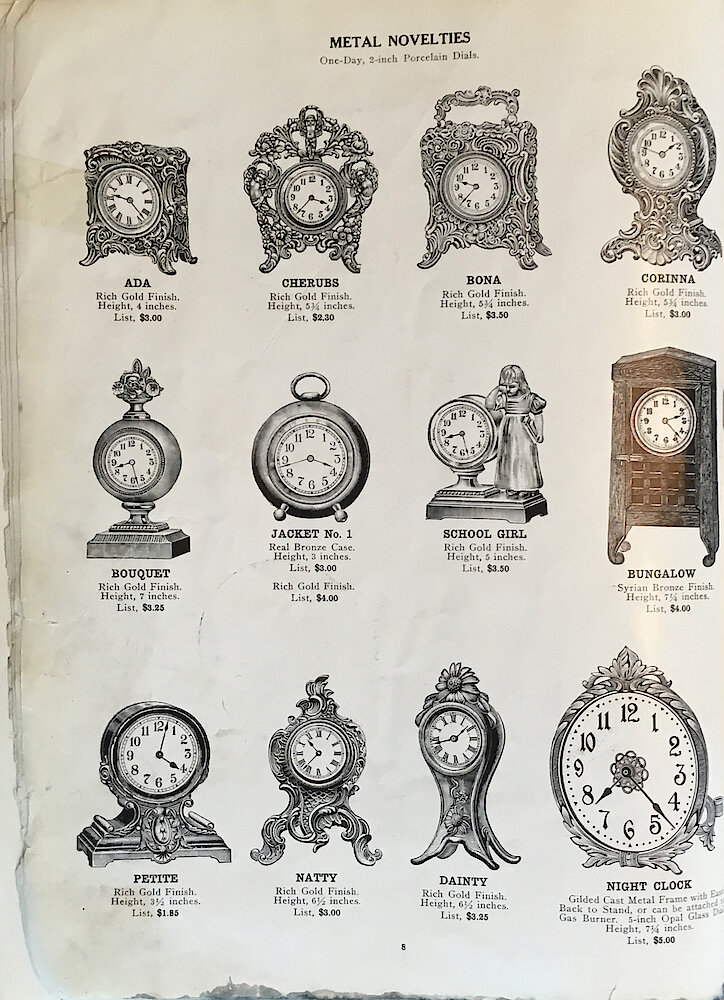 1813 - 1913 Centennial Catalog - Seth Thomas Clock Company Catalog No. 700 > 8