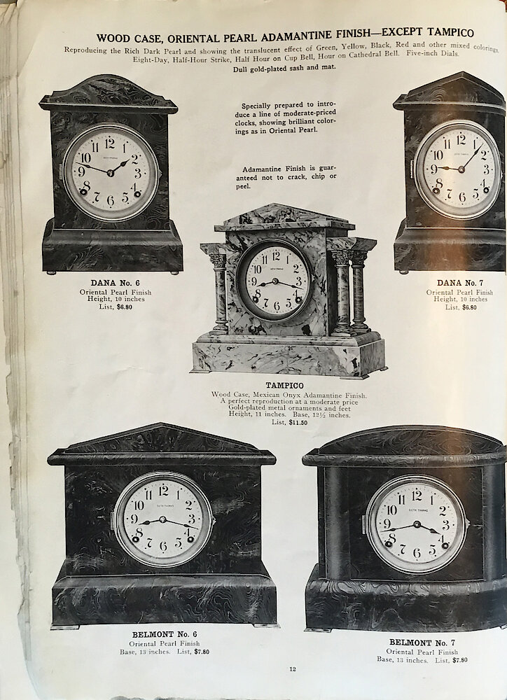 1813 - 1913 Centennial Catalog - Seth Thomas Clock Company Catalog No. 700 > 12