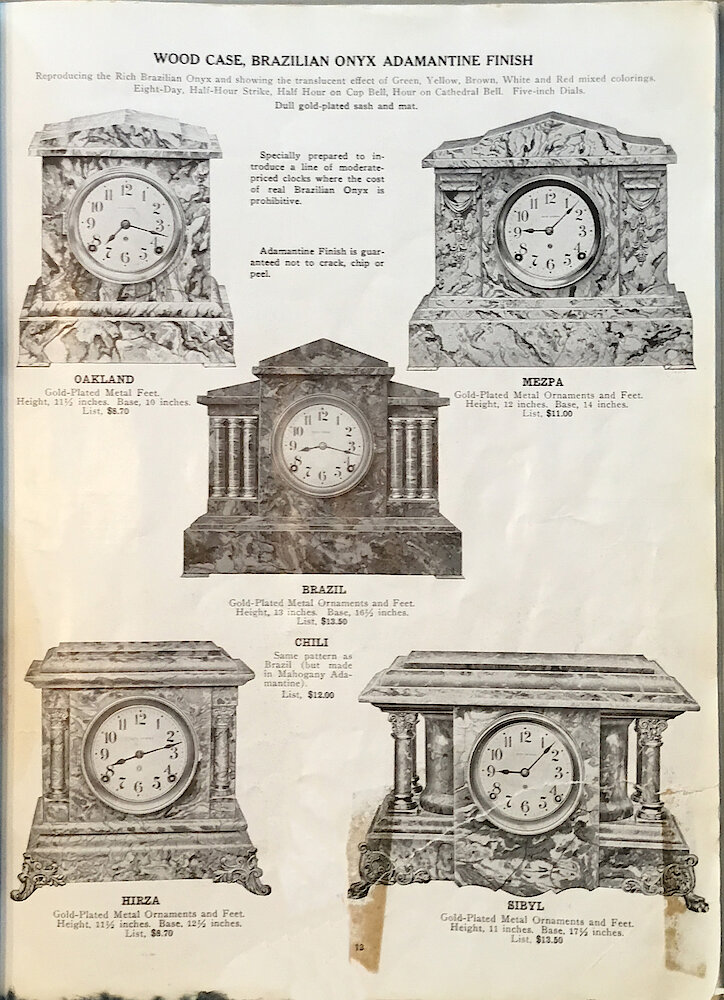 1813 - 1913 Centennial Catalog - Seth Thomas Clock Company Catalog No. 700 > 13