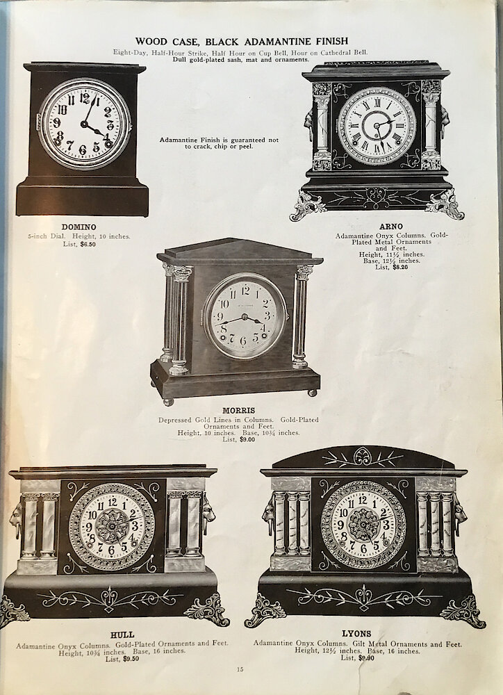 1813 - 1913 Centennial Catalog - Seth Thomas Clock Company Catalog No. 700 > 15