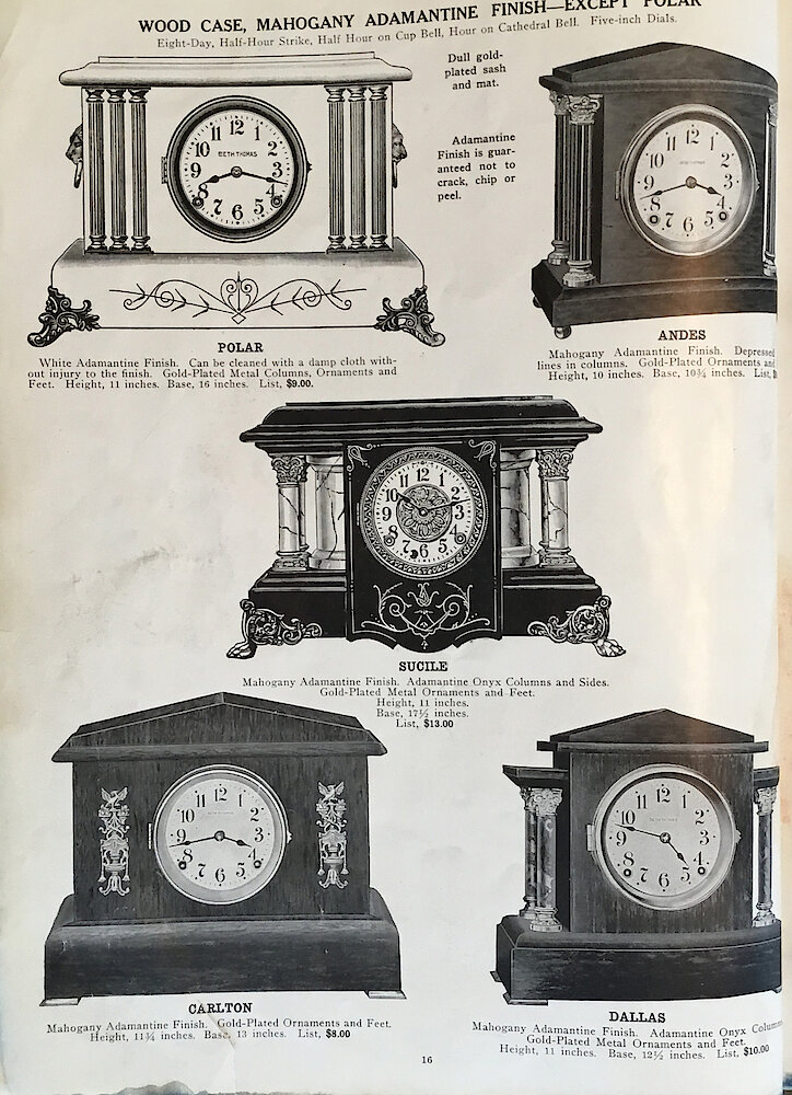 1813 - 1913 Centennial Catalog - Seth Thomas Clock Company Catalog No. 700 > 16