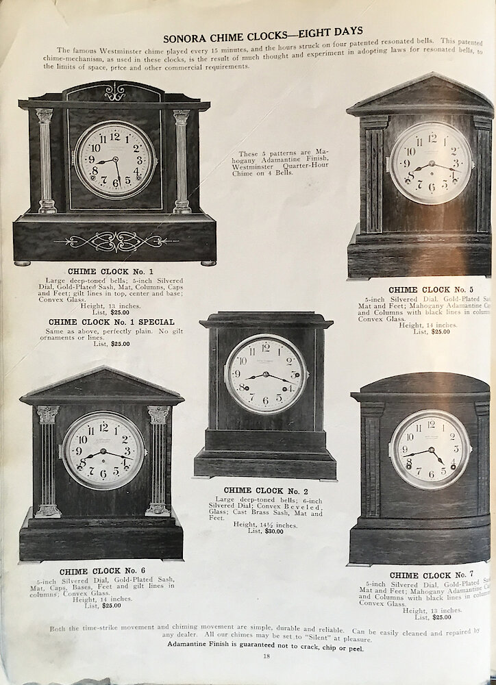 1813 - 1913 Centennial Catalog - Seth Thomas Clock Company Catalog No. 700 > 18