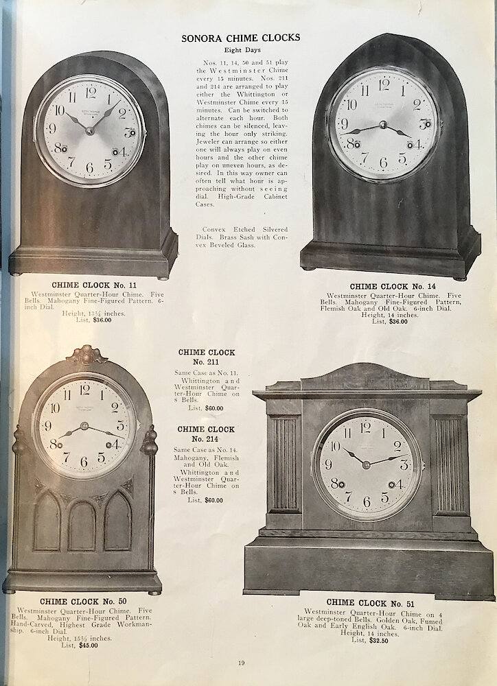 1813 - 1913 Centennial Catalog - Seth Thomas Clock Company Catalog No. 700 > 19