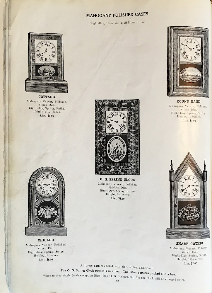 1813 - 1913 Centennial Catalog - Seth Thomas Clock Company Catalog No. 700 > 22