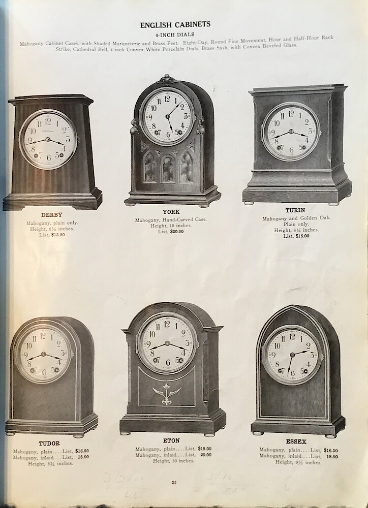 1813 - 1913 Centennial Catalog - Seth Thomas Clock Company Catalog No. 700 > 25