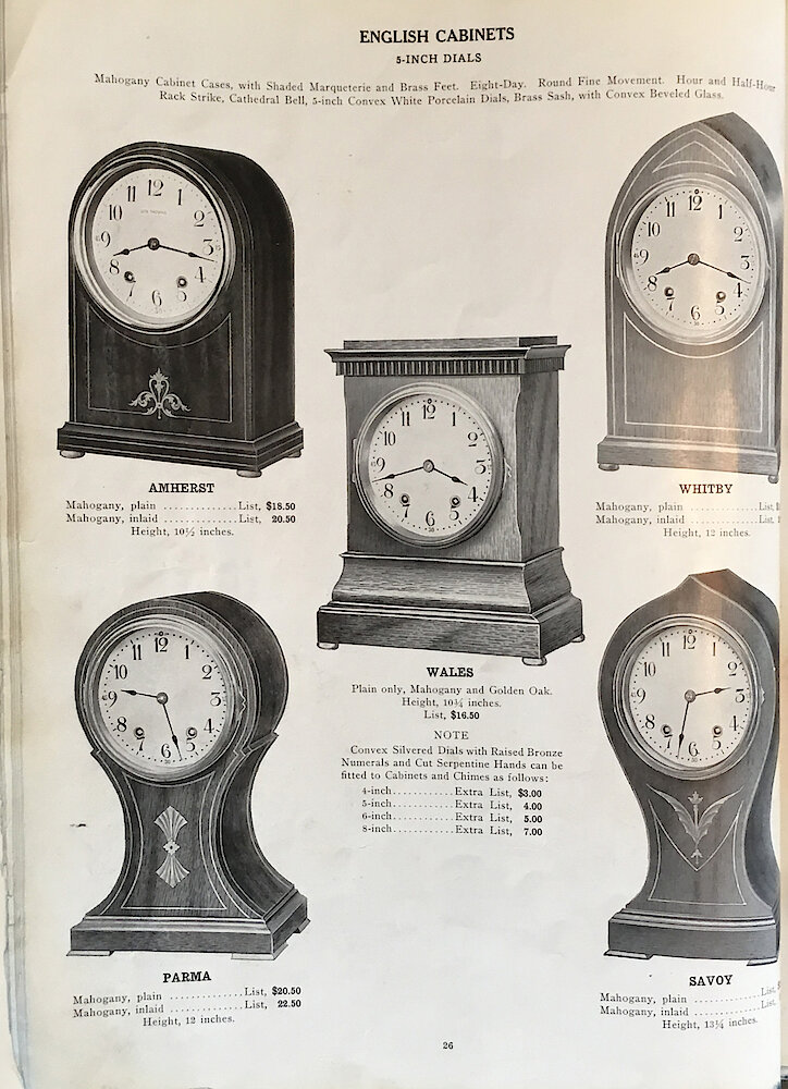 1813 - 1913 Centennial Catalog - Seth Thomas Clock Company Catalog No. 700 > 26