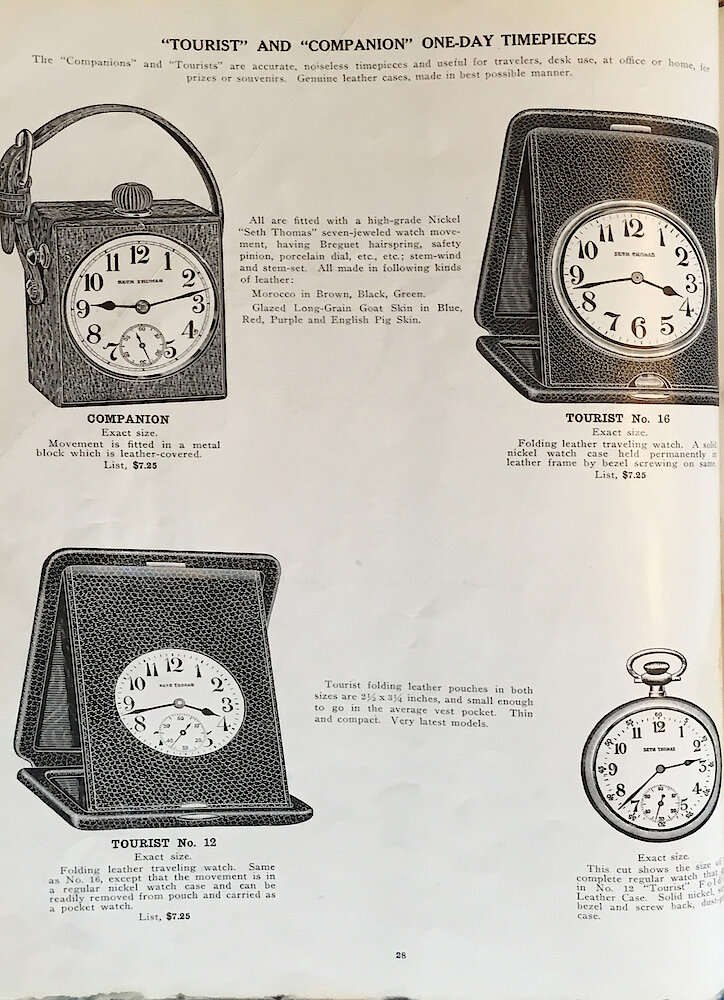 1813 - 1913 Centennial Catalog - Seth Thomas Clock Company Catalog No. 700 > 28