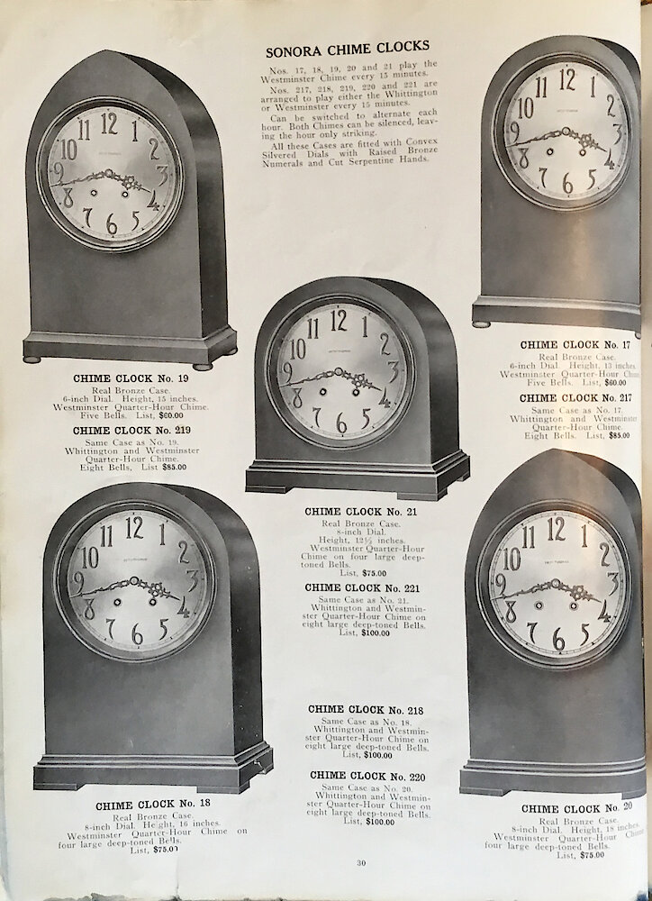 1813 - 1913 Centennial Catalog - Seth Thomas Clock Company Catalog No. 700 > 30