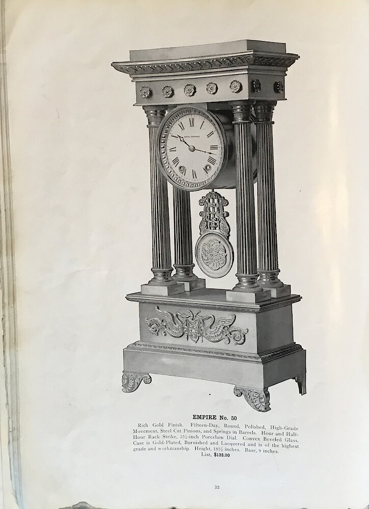 1813 - 1913 Centennial Catalog - Seth Thomas Clock Company Catalog No. 700 > 32