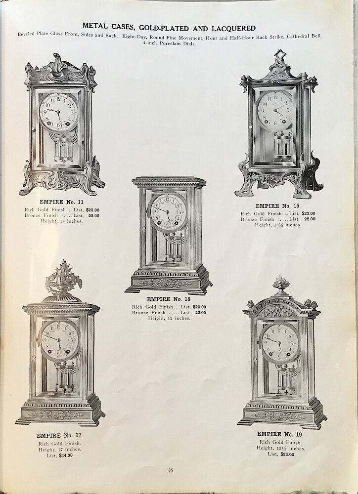 1813 - 1913 Centennial Catalog - Seth Thomas Clock Company Catalog No. 700 > 35