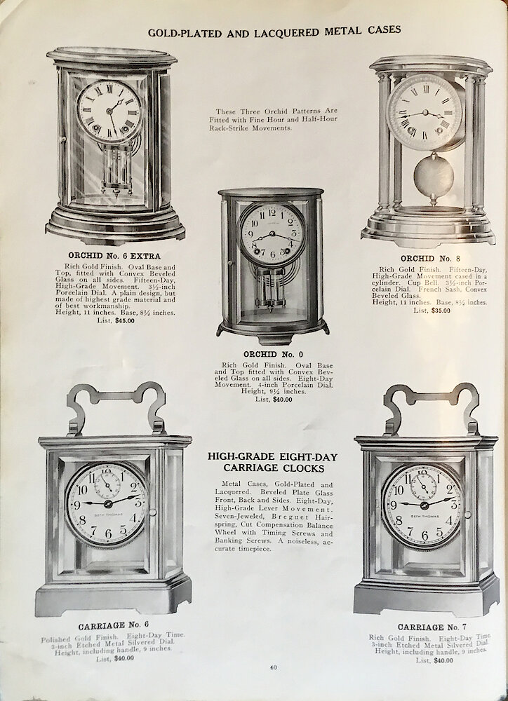 1813 - 1913 Centennial Catalog - Seth Thomas Clock Company Catalog No. 700 > 40