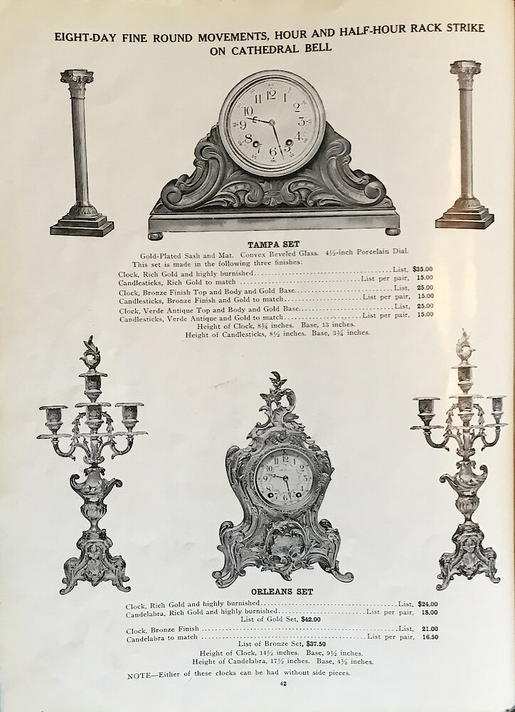 1813 - 1913 Centennial Catalog - Seth Thomas Clock Company Catalog No. 700 > 42