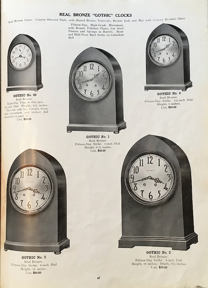 1813 - 1913 Centennial Catalog - Seth Thomas Clock Company Catalog No. 700 > 47