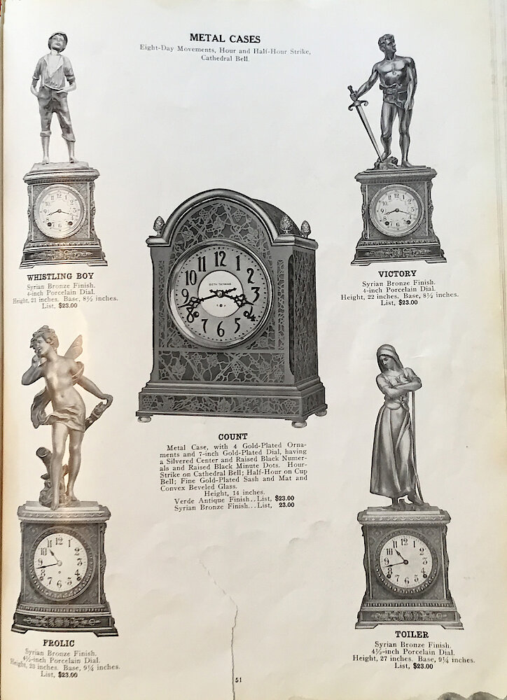 1813 - 1913 Centennial Catalog - Seth Thomas Clock Company Catalog No. 700 > 51