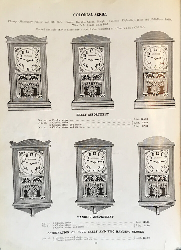 1813 - 1913 Centennial Catalog - Seth Thomas Clock Company Catalog No. 700 > 52