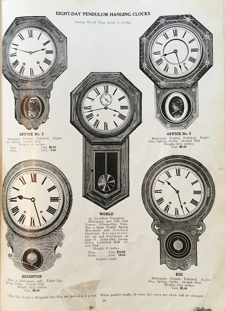 1813 - 1913 Centennial Catalog - Seth Thomas Clock Company Catalog No. 700 > 59