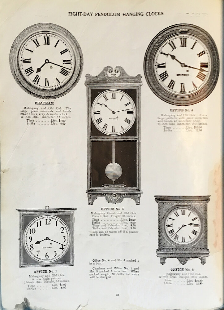 1813 - 1913 Centennial Catalog - Seth Thomas Clock Company Catalog No. 700 > 60