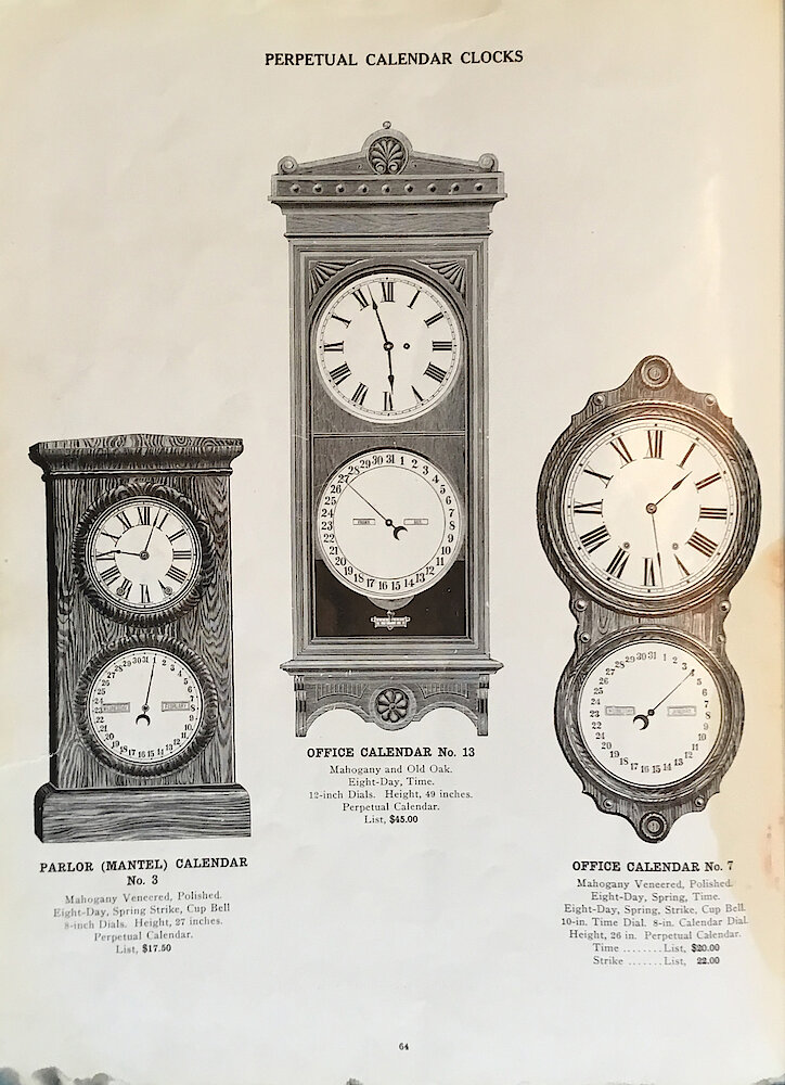 1813 - 1913 Centennial Catalog - Seth Thomas Clock Company Catalog No. 700 > 64