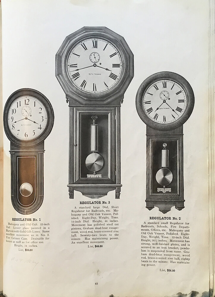 1813 - 1913 Centennial Catalog - Seth Thomas Clock Company Catalog No. 700 > 65