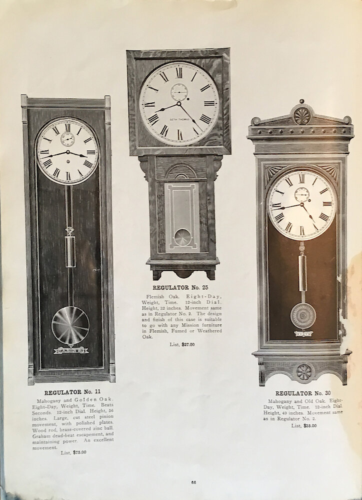 1813 - 1913 Centennial Catalog - Seth Thomas Clock Company Catalog No. 700 > 66