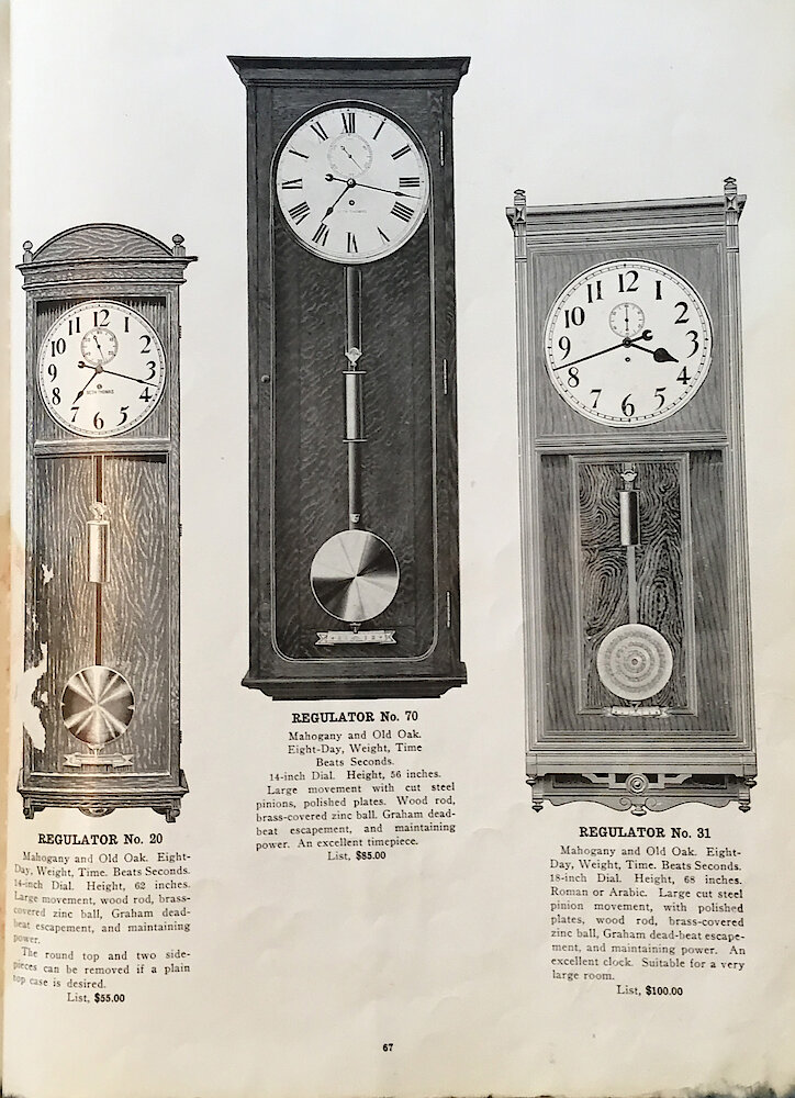 1813 - 1913 Centennial Catalog - Seth Thomas Clock Company Catalog No. 700 > 67