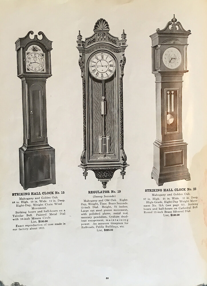 1813 - 1913 Centennial Catalog - Seth Thomas Clock Company Catalog No. 700 > 68