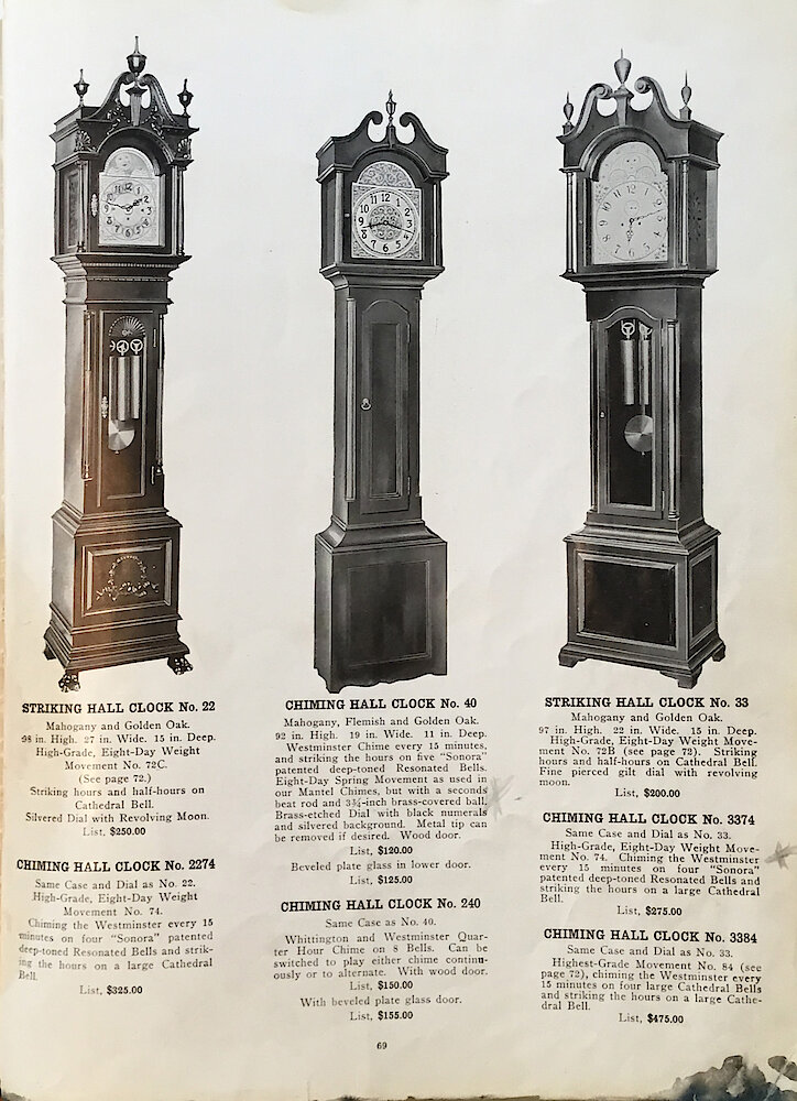 1813 - 1913 Centennial Catalog - Seth Thomas Clock Company Catalog No. 700 > 69