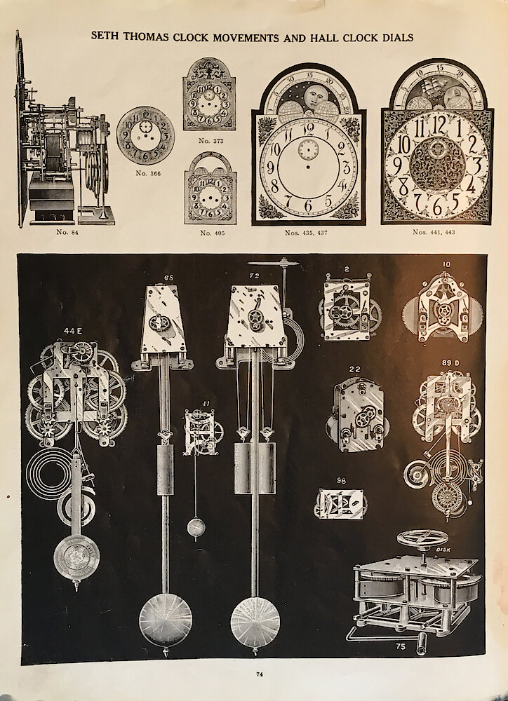 1813 - 1913 Centennial Catalog - Seth Thomas Clock Company Catalog No. 700 > Movement Pictures