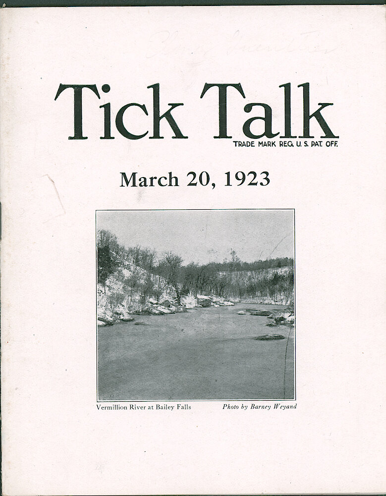 Westclox Tick Talk, March 20, 1923 (Factory Edition), Vol. 8 No. 18 > F. Picture: "Vermillion River At Bailey Falls" By Barney Weyand