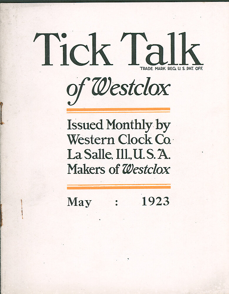 Westclox Tick Talk, May 1923 (Jewelers Edition), Vol. 8 No. 9 > F