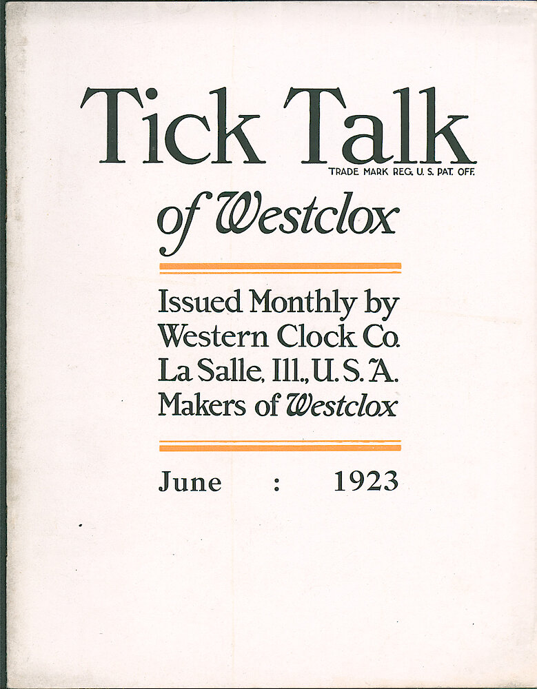 Westclox Tick Talk, June 1923 (Jewelers Edition), Vol. 8 No. 10 > F