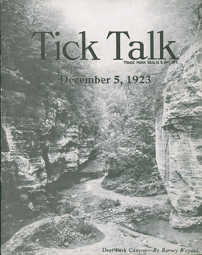 Westclox Tick Talk, December 5, 1923 (Factory Edition), Vol. 9 No. 11 > F. Picture: Deer Park Canyon By Barney Weyand