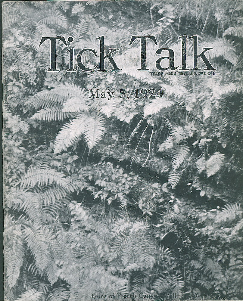 Westclox Tick Talk, May 5, 1924 (Factory Edition),Vol. 9 No. 21 > F