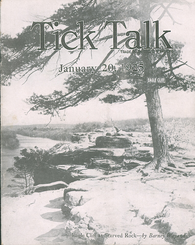 Westclox Tick Talk, January 20, 1925 (Factory Edition), Vol. 10 No. 14 > F. Picture: "Eagle Cliff At Starved Rock" By Barney Weyand