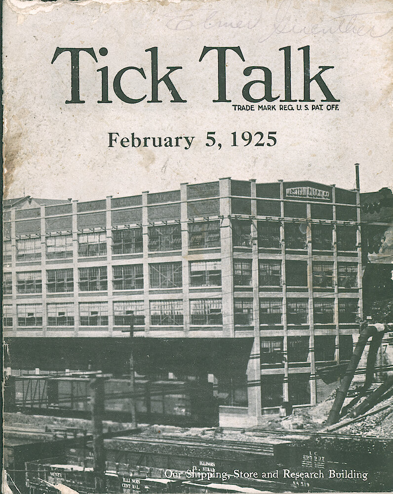 Westclox Tick Talk, February 5, 1925 (Factory Edition), Vol. 10 No. 15 > F