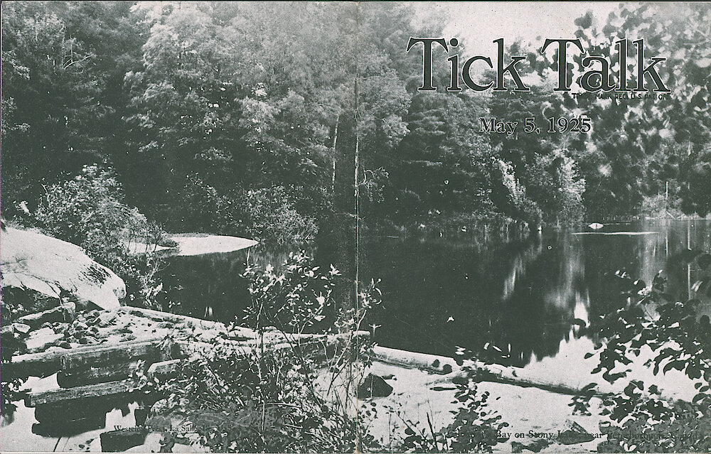 Westclox Tick Talk, May 5, 1925 (Factory Edition), Vol 10 No. 21 > F&B. Picture: "Bay On Stony Lake" Near Peterborough