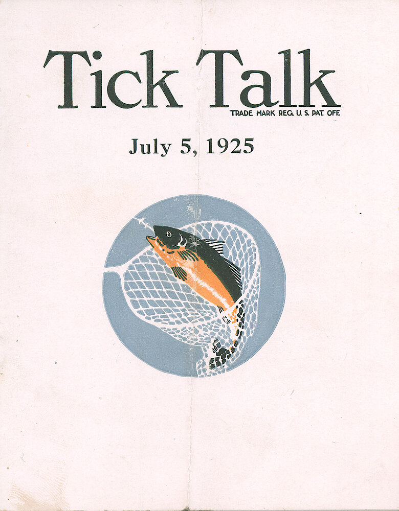 Westclox Tick Talk, July 5, 1925 (Factory Edition), Vol. 11 No. 1 > F