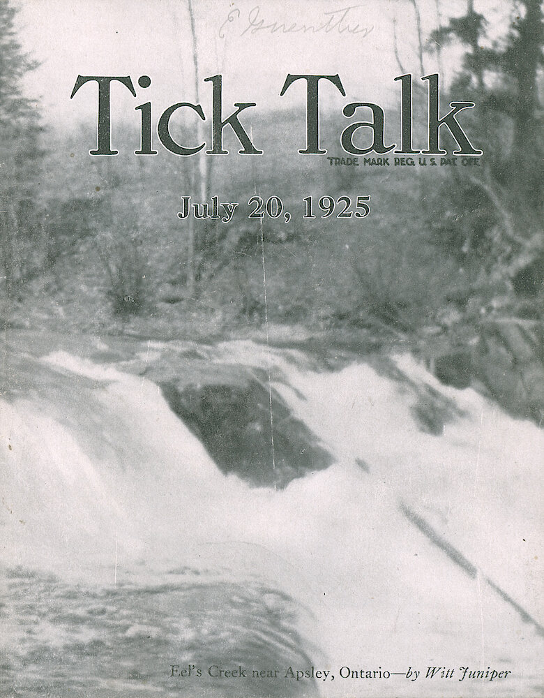 Westclox Tick Talk, July 20, 1925 (Factory Edition), Vol. 11 No. 2 > F